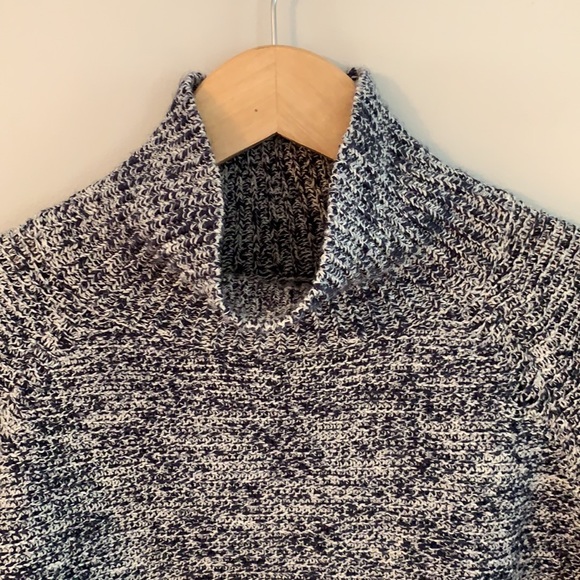 Madewell Mock Turtleneck Relaxed Fit Marled Knit Sweater Style GO443 - Picture 3 of 9